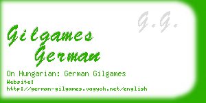 gilgames german business card